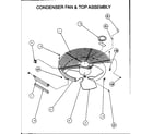 Amana ARCF48U01E/P9885219C condenser fan & top assembly diagram