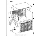 Amana D55338-10 condenser and cabinet parts (erhq48-001a/p55201-95c) (erhq48-003a/p55201-96c) (erhq60-001a/p55201-97c) (erhq60-003a/p55201-98c) diagram