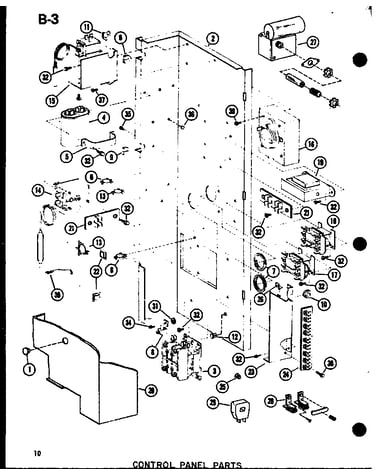 Control panel parts (erhq48-001a/p55201-95c) (erhq48-003a/p55201-96c) (erhq60-001a/p55201-97c) (erhq60-003a/p55201-98c)