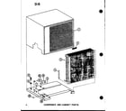Amana ERHQ2400-1B/P67850-13C condenser and cabinet parts diagram