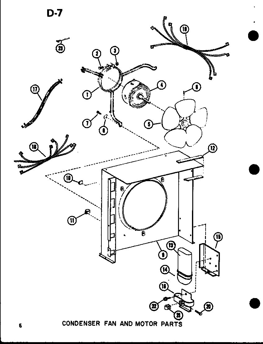 Condenser fan and motor parts