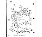 Amana ERHQ2400-1B/P67850-13C compressor and tubing parts diagram