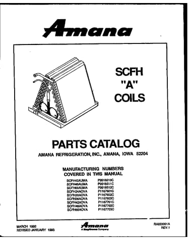"a" coil assembly (scfh60aova/p1167703c)