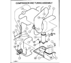 Amana ZRHF36U01B/P1155509C compressor and tubing assembly (zrhf24u01a/p1155501c) (zrhf24u01b/p1155507c) (zrhf30u01a/p1155502c) (zrhf30u01b/p1155508c) (zrhf36u01b/p1155509c) (zrhf36u01a/p1155503c) diagram