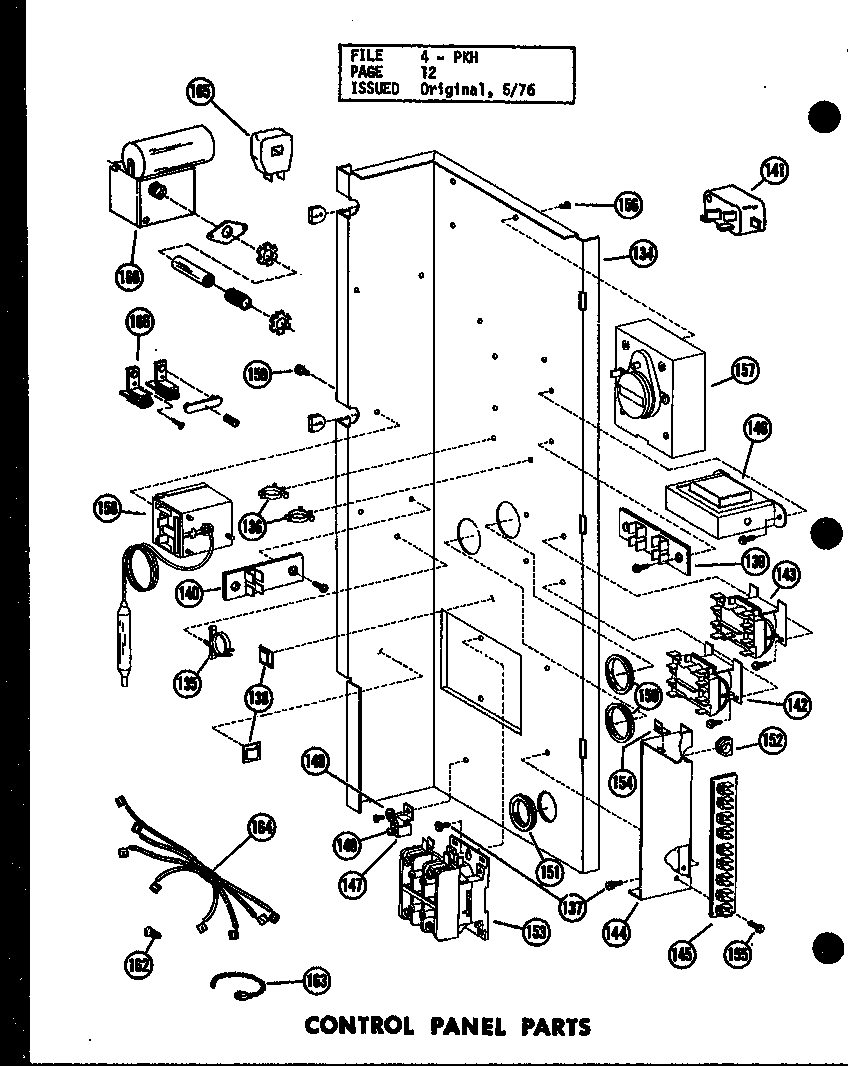 Control panel parts (pkh2-1w/p55600-1c) (pkh2-1w/p55600-9c) (pkh2.5-1w/p55600-2c) (pkh2.5-1w/p55600-10c) (pkh3-1w/p55600-3c) (pkh3-1w/p55600-11c)
