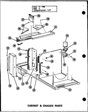 Cabinet & chassis parts (pho4800-1a/p55600-17c) (pho4800-3a/p55600-19c) (pho5800-1a/p55600-18c) (pho5800-3a/p55600-20c)