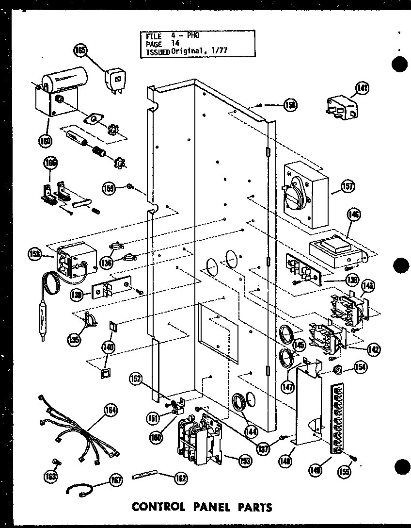 Control panel parts (pho4800-1a/p55600-17c) (pho4800-3a/p55600-19c) (pho5800-1a/p55600-18c) (pho5800-3a/p55600-20c)