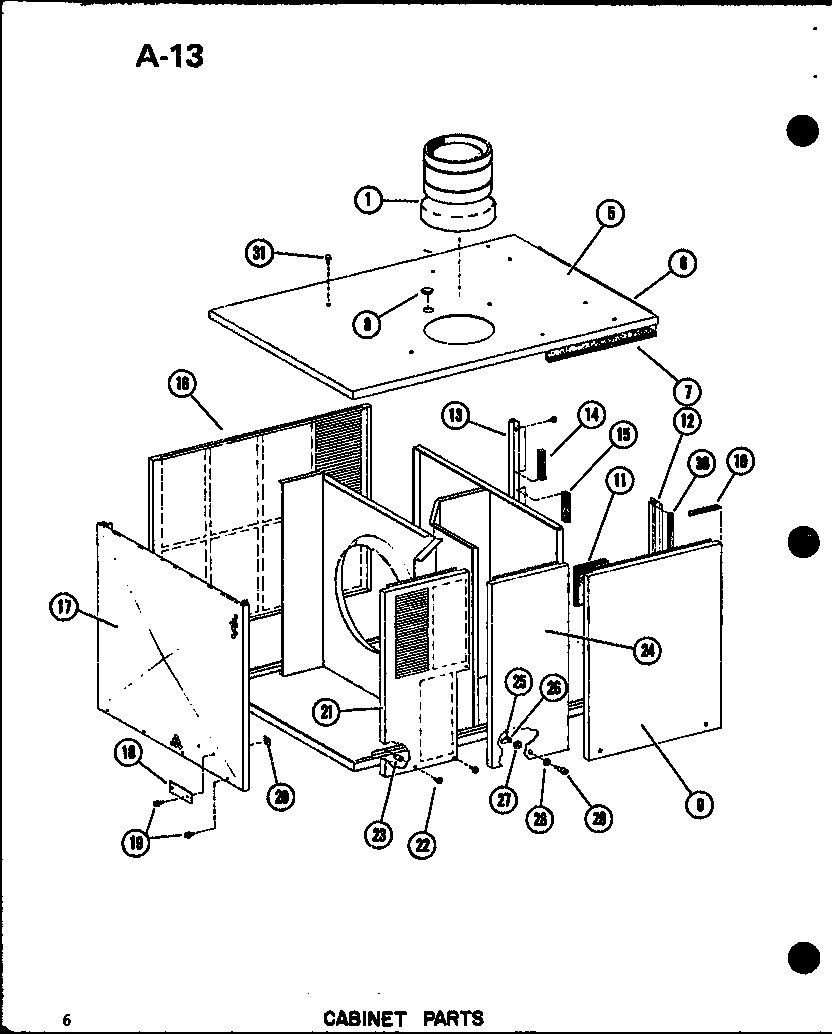 CABINET PARTS (EPCG2408-1B/P67470-1C) (EPCG3010-1B/P67470-2C) (EPCG3612-1B/P67470-3C)