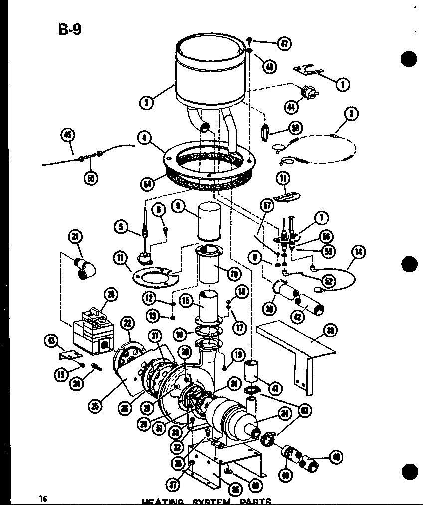 Heating system parts (epcg2408-1b/p67470-1c) (epcg3010-1b/p67470-2c) (epcg3612-1b/p67470-3c)