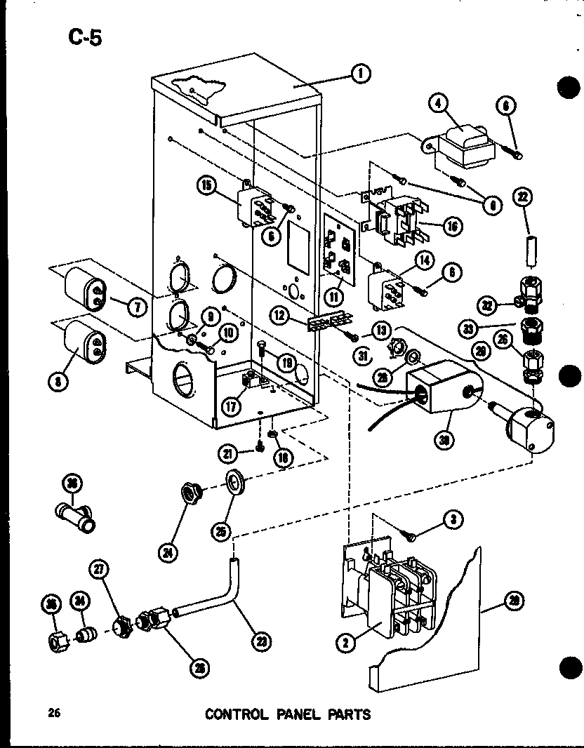 Control panel parts (epcg4213-1b/p67470-4c) (epcg4815-1b/p67470-5c) (epcg4815-1b/p67470-7c) (epcg6017-1b/p67470-6c) (epcg6017-3b/p67470-8c)