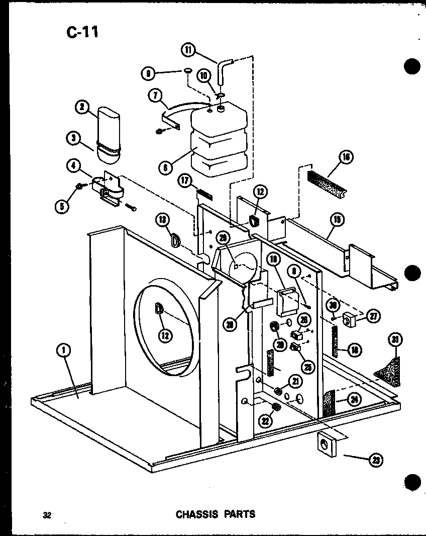 Chassis parts (epcg4212-1b/p67470-9c) (epcg4812-1b/p67470-10c) (epcg4812-3b/p67470-12c) (epcg6012-1b/p67470-11c) (epcg6012-3b/p67470-13c)