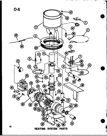 Heating system parts (epcg4212-1b/p67470-9c) (epcg4812-1b/p67470-10c) (epcg4812-3b/p67470-12c) (epcg6012-1b/p67470-11c) (epcg6012-3b/p67470-13c)
