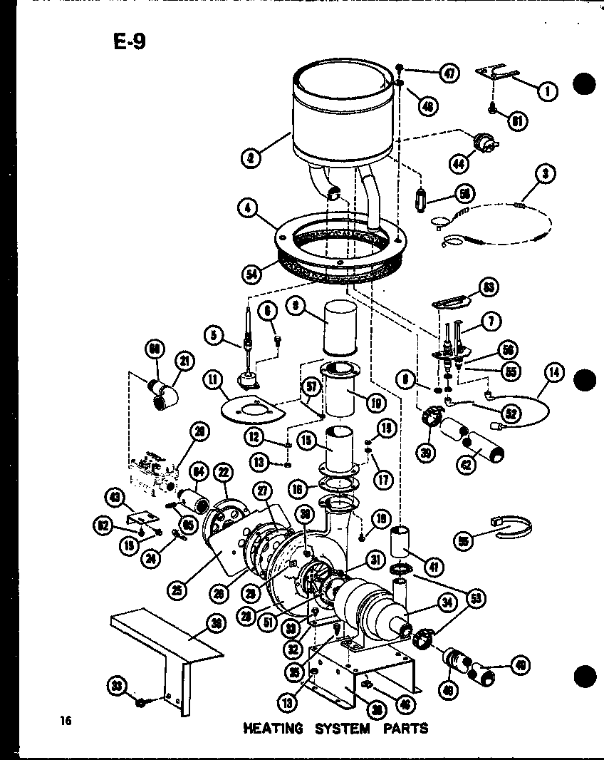 Heating system parts (epcg2408-1c/p67470-14c) (epcg3010-1c/p67470-15c) (epcg3612-1c/p67470-16c)