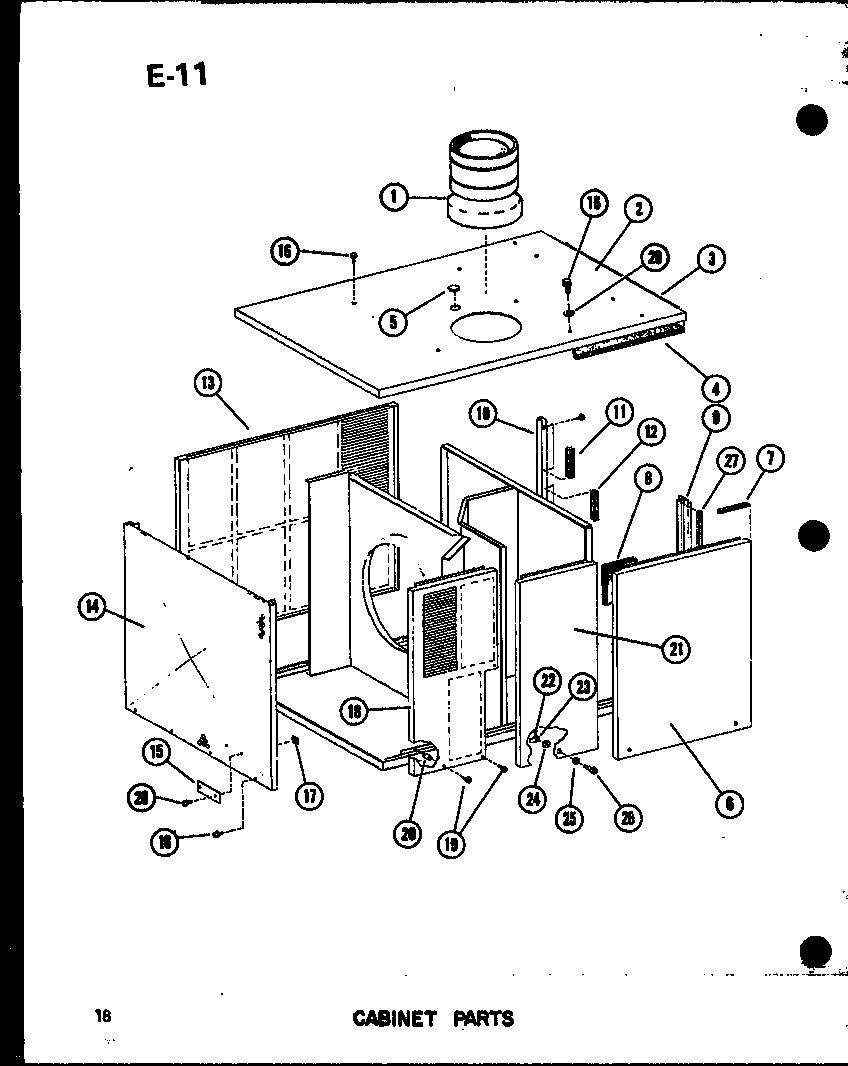 Cabinet parts (epcg4213-1c/p67470-17c) (epcg4815-1c/p67470-18c) (epcg4815-3c/p67470-19c) (epcg6017-1c/p67470-20c) (epcg6017-3c/p67470-21c)