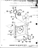 Condenser fan and motor parts (ercq24-001a/p55420-3c) (ercq30-001a/p55420-4c) (ercq36-001a/p55420-5c) (ercq42-001a/p55420-6c)