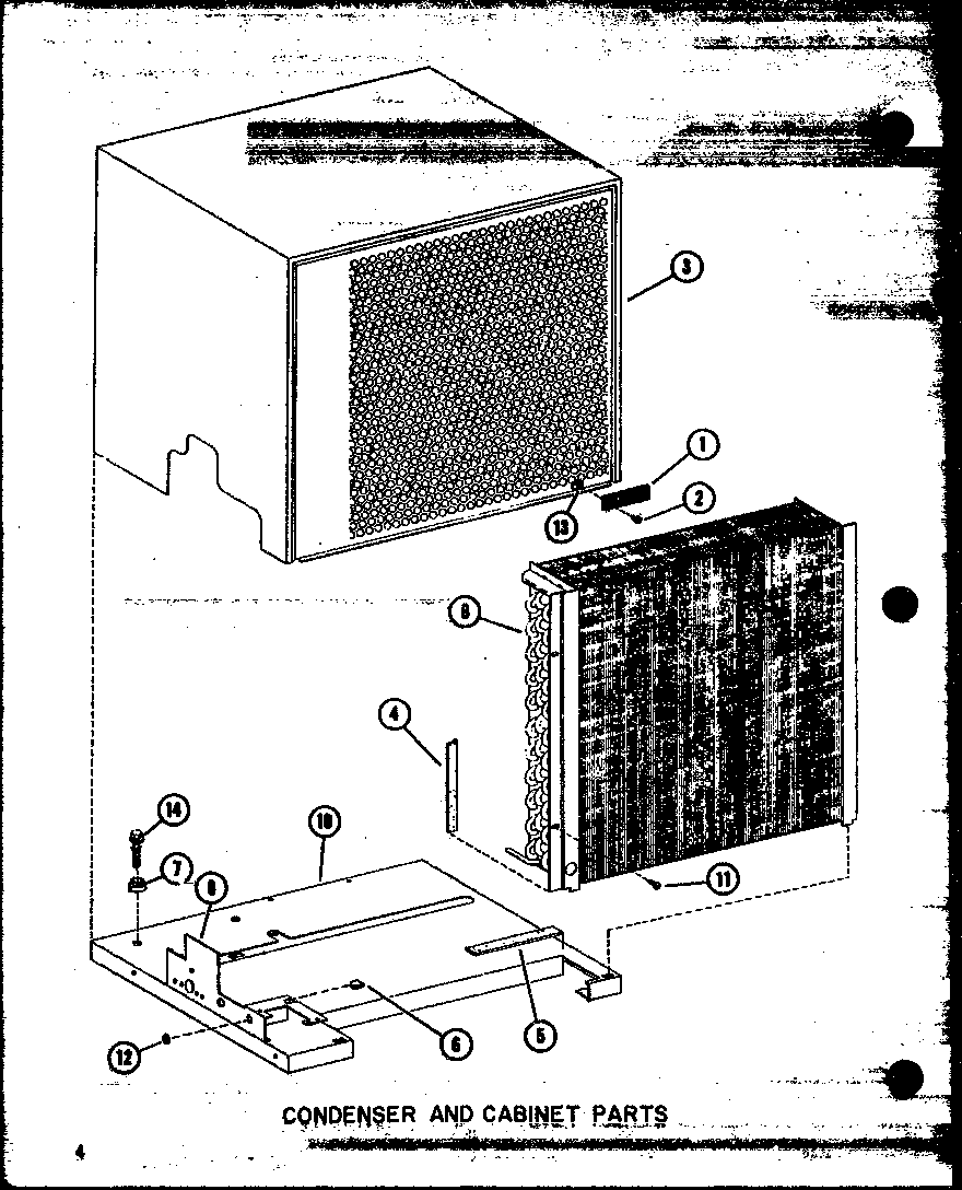 Condenser and cabinet parts (cr2.5-1/p55200-8c) (cr2-1/p55200-54c)