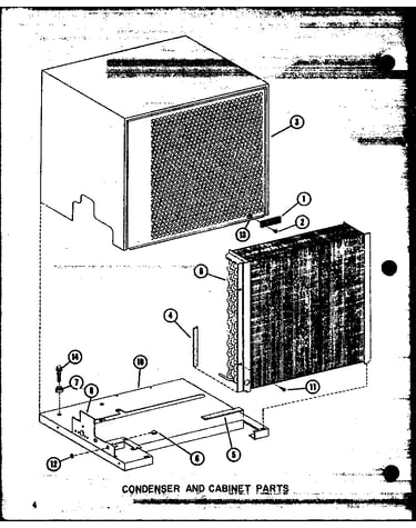 Condenser and cabinet parts (cr2.5-1/p55200-8c) (cr2-1/p55200-54c)