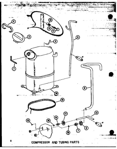 Compressor and tubing parts (cr2.5-1/p55200-8c) (cr2-1/p55200-54c)