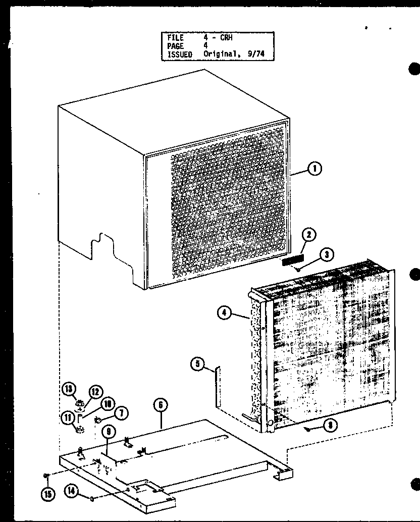 Condenser and cabinet parts (crh2.5-1/p55200-10c) (crh3-1/p55200-6c)
