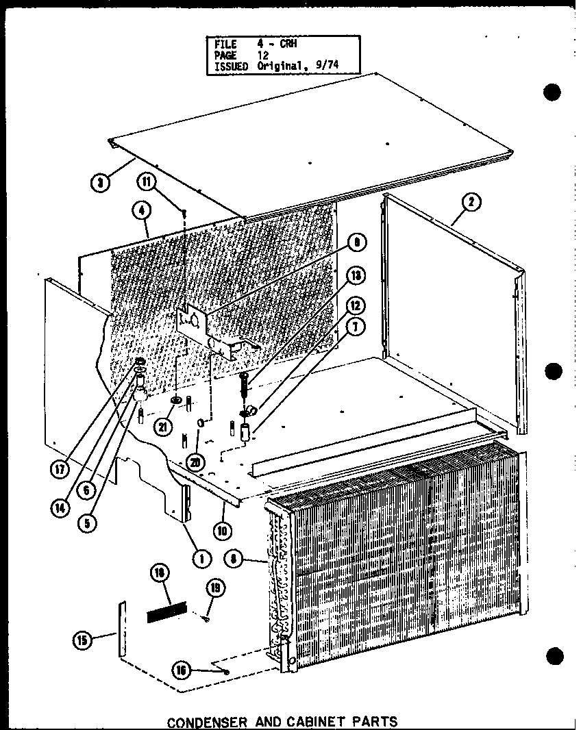 CONDENSER AND CABINET PARTS (CRH4-1/P55201-11C) (CRH4-1/P55201-15C) (CRH4-3/P55201-12C) (CRH4-3/P55201-16C) (CRH5-1/P55201-13C) (CRH5-3/P55201-14C)