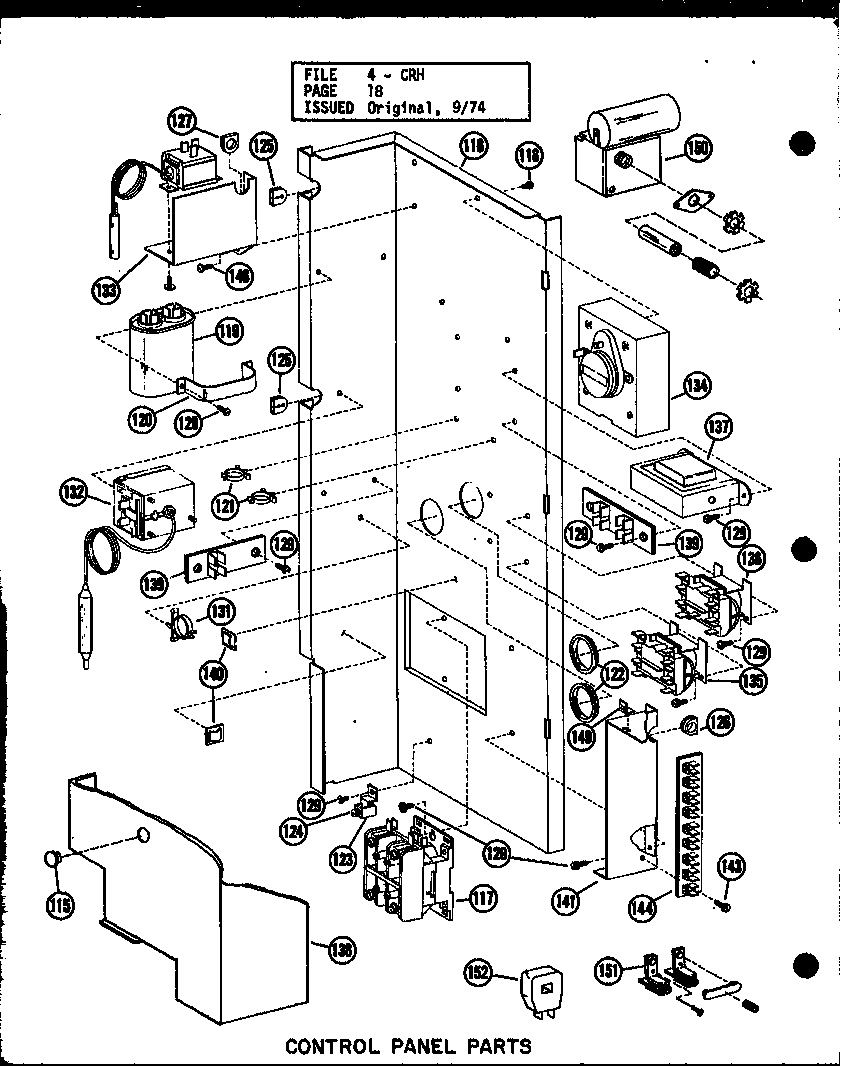 Control panel parts (crh4-1/p55201-11c) (crh4-1/p55201-15c) (crh4-3/p55201-12c) (crh4-3/p55201-16c) (crh5-1/p55201-13c) (crh5-3/p55201-14c)