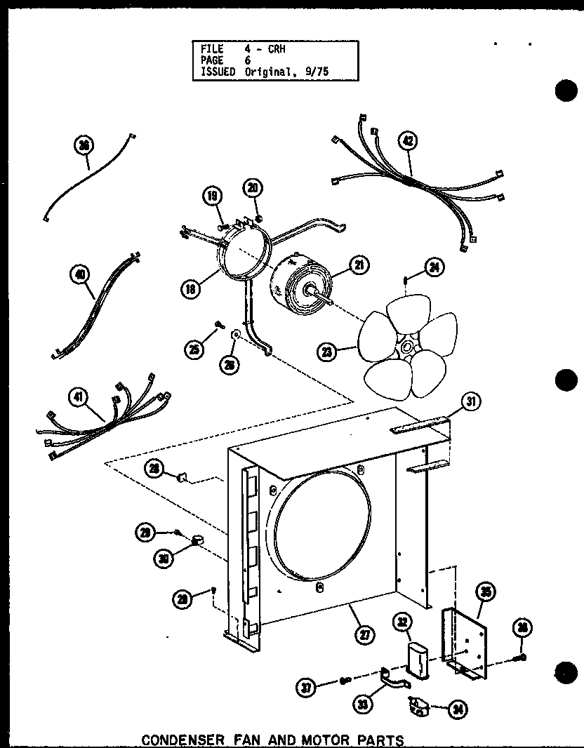 Condenser fan and motor parts (crh3-1/p55200-20c) (crh215-1/p55200-19c)