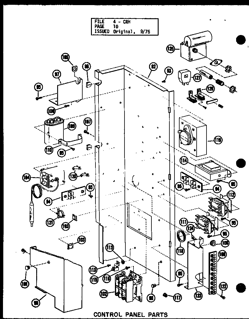 Control panel parts (crh2.5-1/p55200-19c) (crh3-1/p55200-20c)