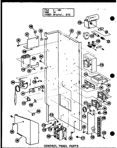 Control panel parts (crh2.5-1/p55200-19c) (crh3-1/p55200-20c)
