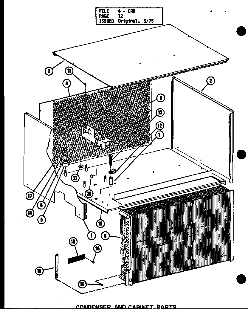 Condenser and cabinet parts (crh5-1/p55201-25c)