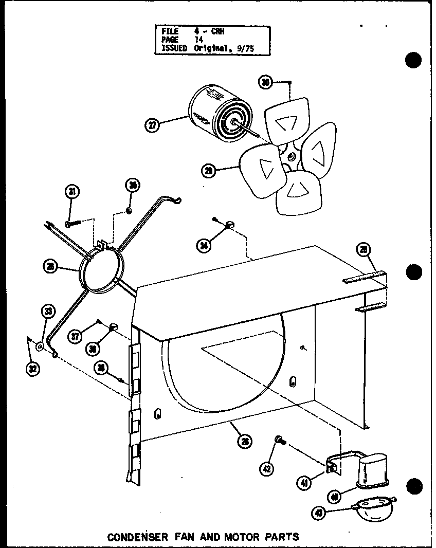 Condenser fan and motor parts (crh5-1/p55201-25c)