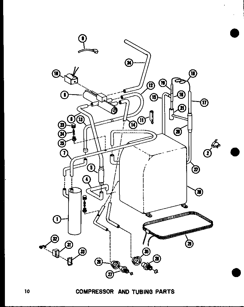 Compressor and tubing parts (erhq24/p55200-49c) (erhq30/p55200-52c) (rhq36/p55200-53c)