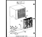 Amana CRH2.5/P55200-56C condenser and cabinet parts diagram