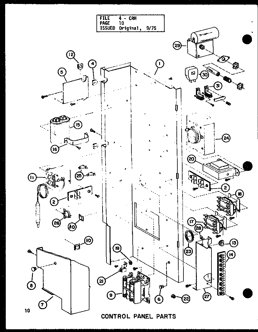 CONTROL PANEL PARTS