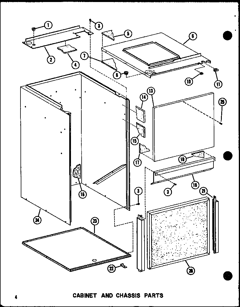 Cabinet and chassis parts (vbch-30x-1w/p55572-3c) (vbch-35x-1w/p55572-4c) (vbch-30x-1j/p54878-23c)