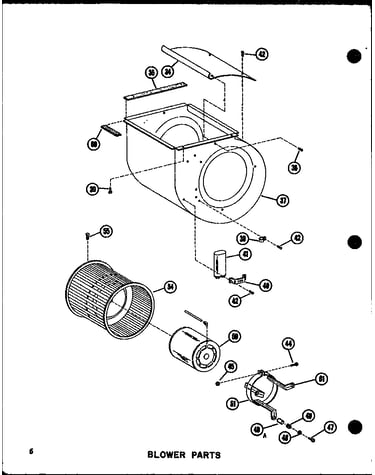 Blower parts (vbch-30x-1w/p55572-3c) (vbch-35x-1w/p55572-4c) (vbch-30x-1j/p54878-23c)