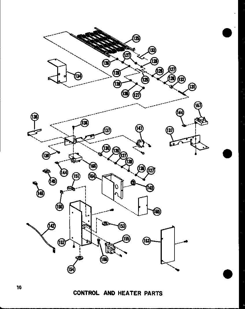 Control and heater parts (vbch-30x-1w/p55572-3c) (vbch-35x-1w/p55572-4c)