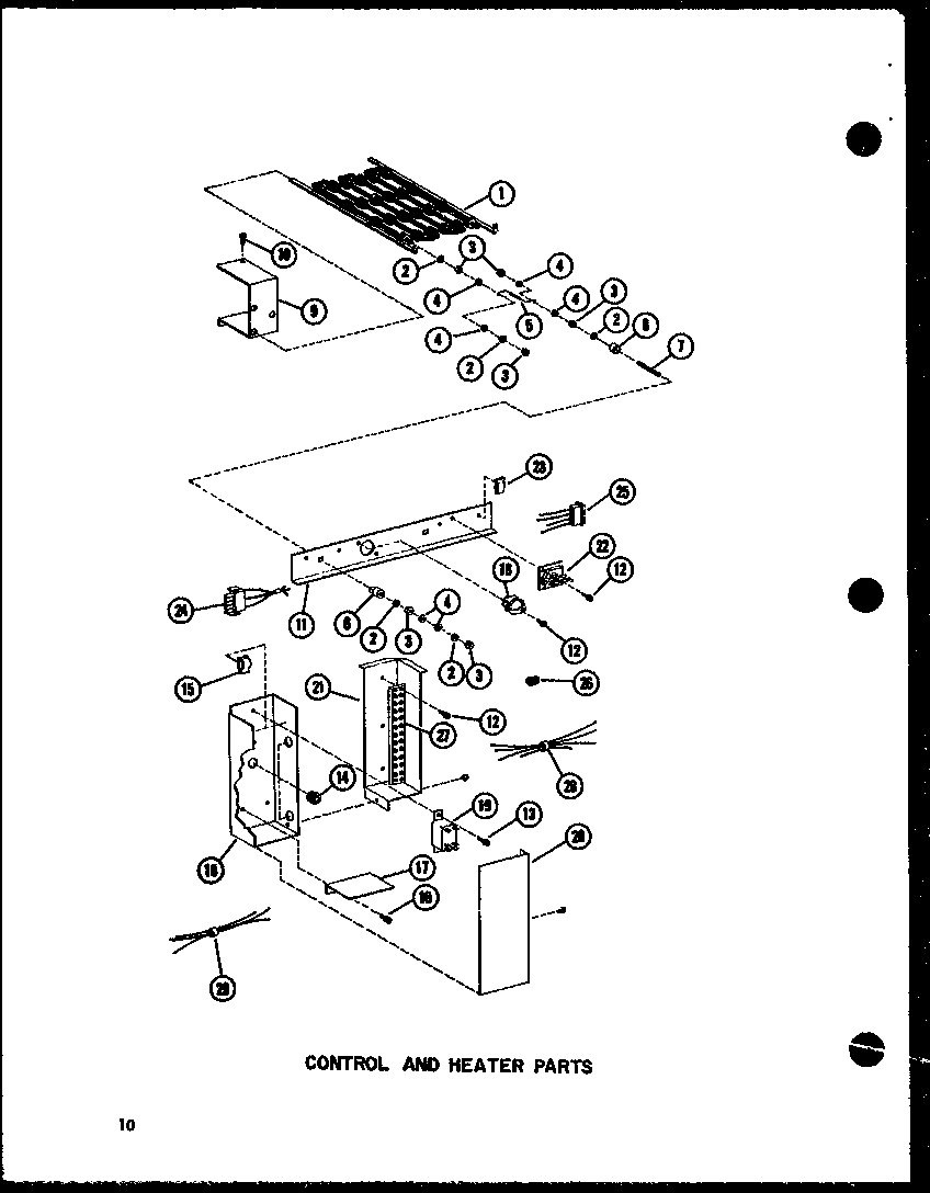 CONTROL AND HEATER PARTS (EBAH2400M-A/P55572-15C) (EBAH2405M-A/P55572-16C) (EBAH2410M-A/P55572-17C) (EBAH2414M-A/P55572-18C) (EBAH3000M-A/P55572-22C) (EBAH3005M-A/P55572-23C) (EBAH3010M-A/P55572-24C) (EBAH3014M-A/P55572-25C)