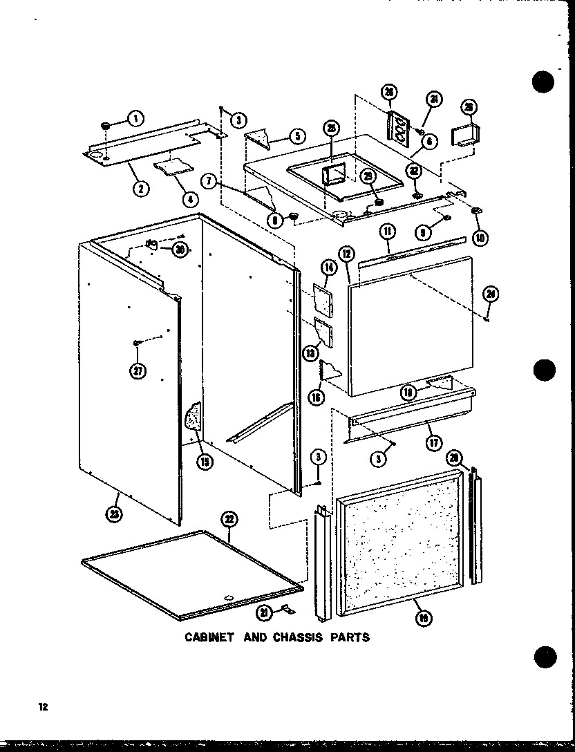 CABINET AND CHASSIS PARTS (BAH3500M-A/P55572-26C) (BAH3505M-A/P55572-27C) (BAH3510M-A/P55572-28C) (BAH3514M-A/P55572-29C)