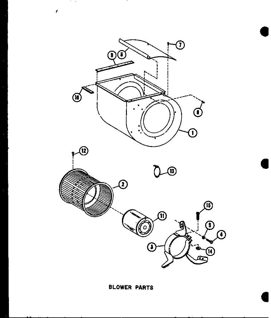 BLOWER PARTS (EBCH1805M-A/P68580-1C) (EBCH2405M-A/P68580-2C) (EBCH3005M-A/P68580-3C) (EBCH3605M-A/P68580-4C)