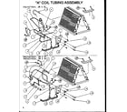 Amana SRHF42U01B/P1163805C compressor and tubing assembly (srhf36u01b/p1163804c) diagram