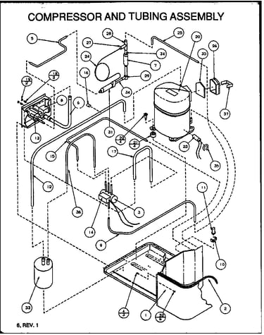 Compressor and tubing assembly (srhf18u01b/p1163801c) (srhf24u01b/p1163802c) (srhf30u01b/p1163803c)