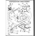 Amana SRHF42U01B/P1163805C compressor and tubing assembly (srhf60u01b/p1100810c) (srhf60u03b/p1100811c) diagram