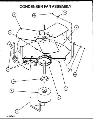 Condenser fan assembly