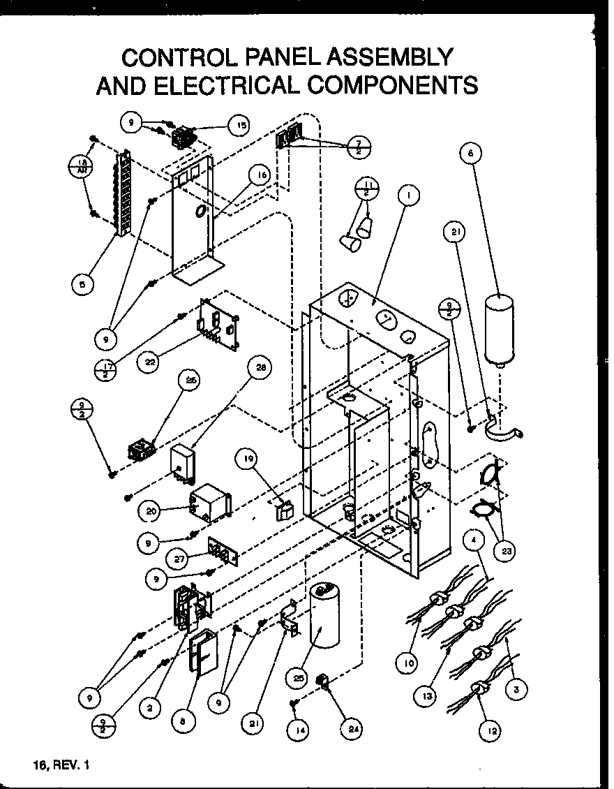 Control panel assembly and electrical components