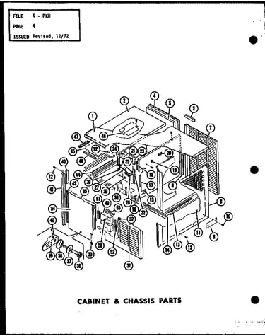 Cabinet & chassis parts (pkh2-1h/p54565-4c) (pkh2.5-1h/p54565-5c) (pkh3-1h/p54565-6c)
