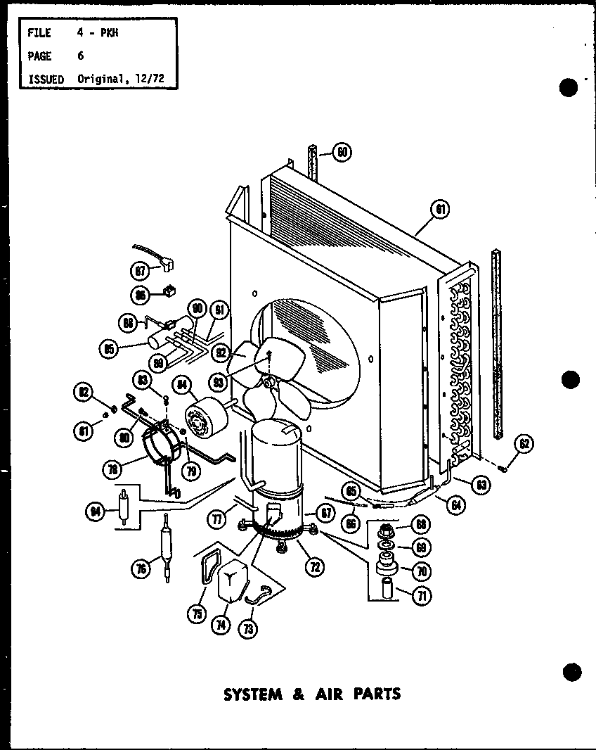 System & air parts (pkh2-1h/p54565-4c) (pkh2.5-1h/p54565-5c) (pkh3-1h/p54565-6c)