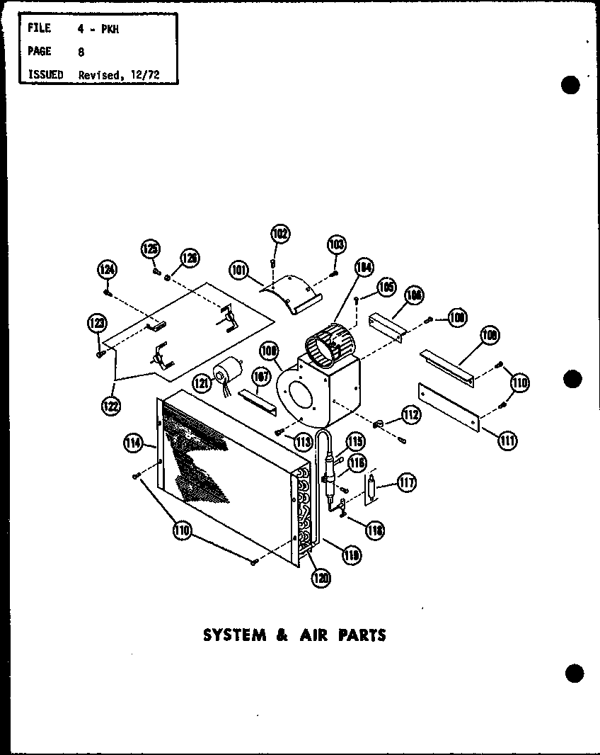 SYSTEM & AIR PARTS (PKH2-1H/P54565-4C) (PKH2.5-1H/P54565-5C) (PKH3-1H/P54565-6C)