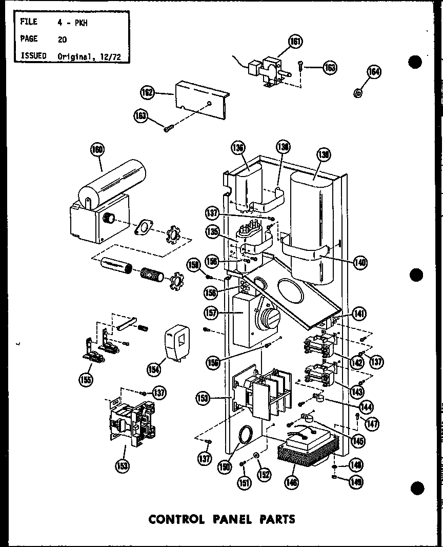 Control panel parts (pkh3.5-1j/p54629-10c) (pkh4-1j/p54629-5c) (pkh4-3j/p54629-6c) (pkh5-1j/p54629-7c) (pkh5-3j/p54629-8c)