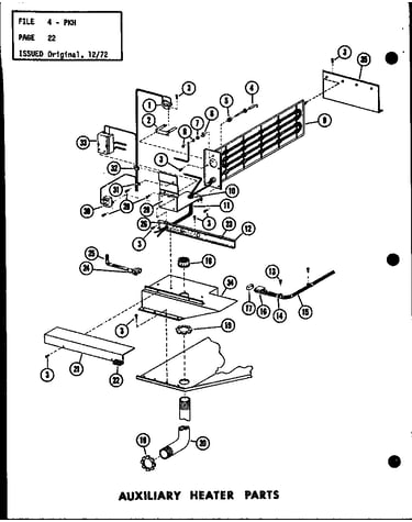 Auxiliary heater parts (d54444-2/p54444-2c) (d54475-1/p54475-1c)