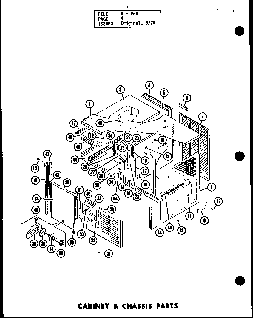 CABINET & CHASSIS PARTS (PKH2.5-1H/P54565-13C) (PKH3-1H/P54565-16C)